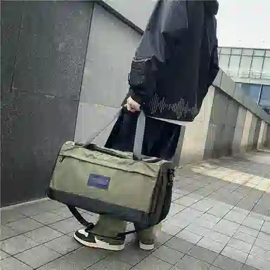 醇龙 大容量干湿分离 尼龙 旅行包 男女同款情侣款 黑/深灰/粉/红/卡其/绿/蓝