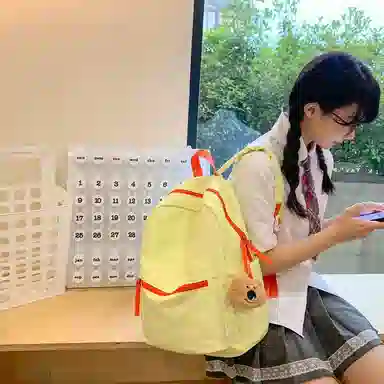 醇龙 男女通用 多色 尼龙 百搭通勤撞色大容量 双肩包