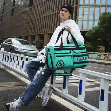 醇龙 中性风休闲简约旅游时尚百搭多功能 尼龙布 旅行包 男女同款情侣款 黑/黄/紫/红/灰/青绿/粉