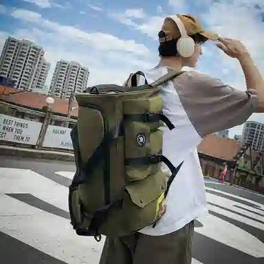 醇龙 休闲简约多功能干湿分离旅游时尚百搭 牛津复合布 旅行包 常规 男女同款情侣款 黑/卡其/红/粉/紫/黄/青绿/牛仔蓝/军绿