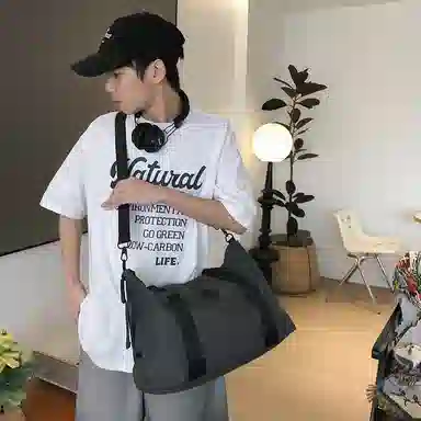 醇龙 轻便出差大容量 尼龙 旅行包 常规 男女同款情侣款 黑/红/粉/灰/蓝