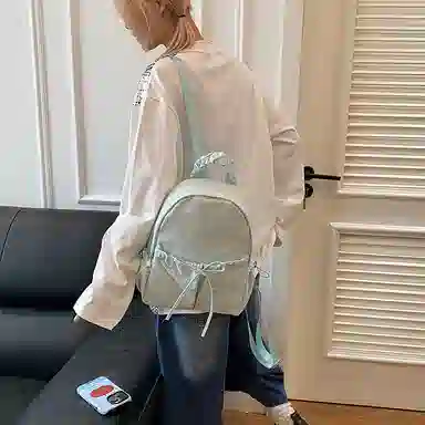 醇龙 时尚简约纯色百搭高级感 尼龙 双肩包 女款 多色