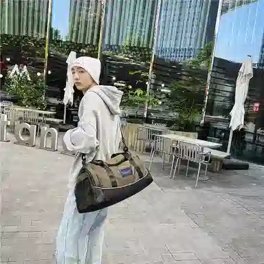 醇龙 干湿分离多用简约休闲 尼龙 旅行包 男女同款情侣款 卡其/黄/红/黑/粉/绿/蓝