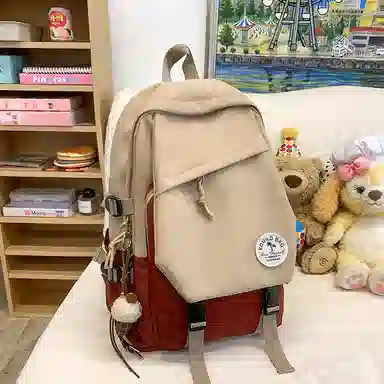 醇龙 大容量电脑包旅行包背包初中生高中生大学生书包通勤 尼龙 双肩包 男女同款情侣款 多色