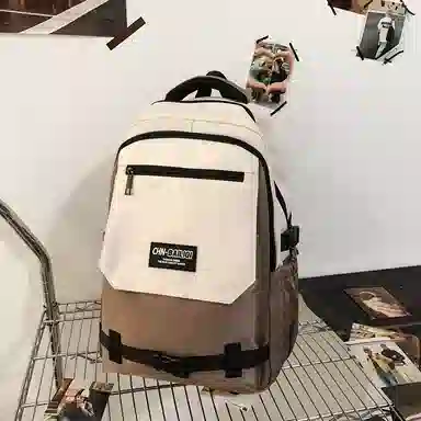 醇龙 百搭撞色旅游减负轻便 尼龙 双肩包 男女同款情侣款 多色