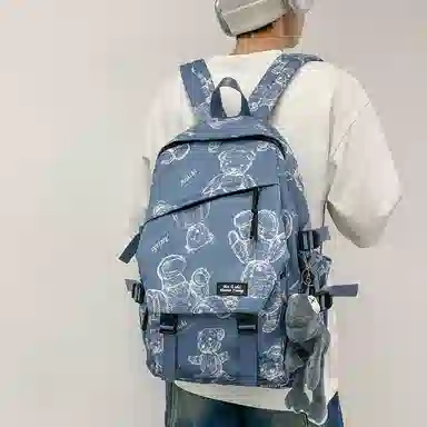 醇龙 大容量简约 尼龙 男女通用 双肩包 多色