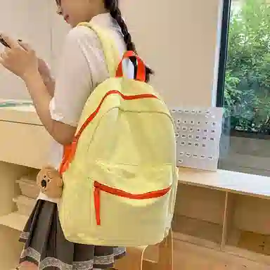 醇龙 男女通用 多色 尼龙 百搭通勤撞色大容量 双肩包