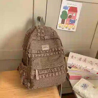 醇龙 大学生初高中百搭旅行轻便通勤包 泡泡料 双肩包 女款 多色