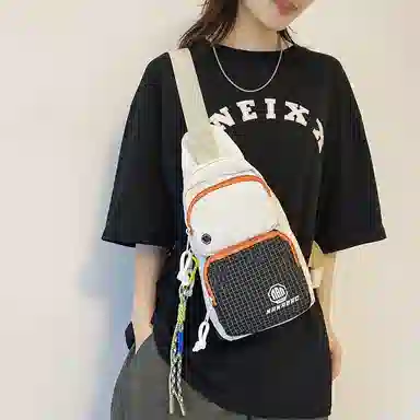 醇龙  斜挎包时尚胸包男女通用尼龙单肩包休闲外出旅游小背包运动包 多色