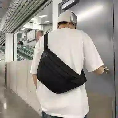 醇龙 尼龙布 男女通用 拉链开合百搭通勤 多色 胸包