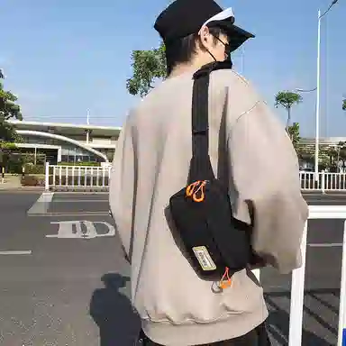 醇龙 休闲百搭潮流 尼龙 胸包 常规 男女同款情侣款 白色/棕色/黑色/卡其色