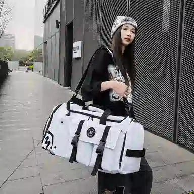 醇龙 大容量多功能干湿分离带独立鞋仓 牛津布 旅行包 男女同款情侣款 黑/黄/灰/白/紫/粉/青绿/桔红