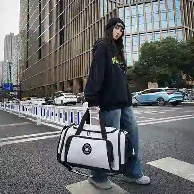 醇龙 多功能大容量干湿分离 牛津布 旅行包 男女同款情侣款 酒红色 青绿色/牛仔蓝色/黑色/灰色/黄色/紫色