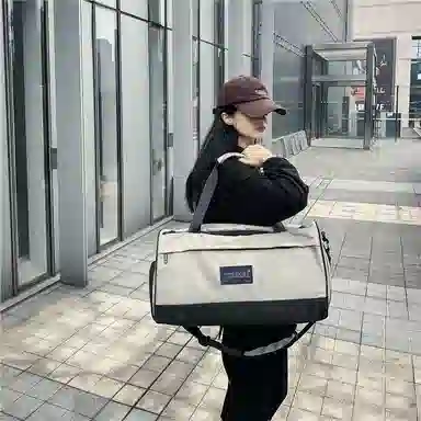 醇龙 大容量干湿分离 尼龙 旅行包 男女同款情侣款 黑/深灰/粉/红/卡其/绿/蓝