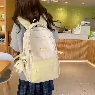 醇龙 日系大容量书包森系高中大学生初中生校园百搭小清新 尼龙 双肩包 男女同款情侣款 多色