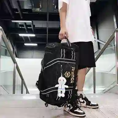 醇龙 多功能大容量轻便 尼龙 旅行包 男女同款情侣款 黄/卡其/粉/黑/白/青绿/蓝