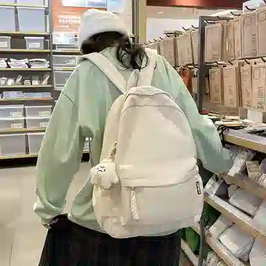 醇龙  简约纯色大容量 尼龙 男女通用 多色 背包双肩包