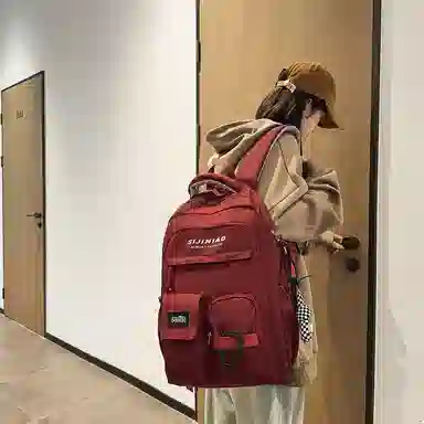 醇龙 工装包轻便时尚潮流大容量初高中休闲旅行背包 尼龙 双肩包 男女同款情侣款 多色