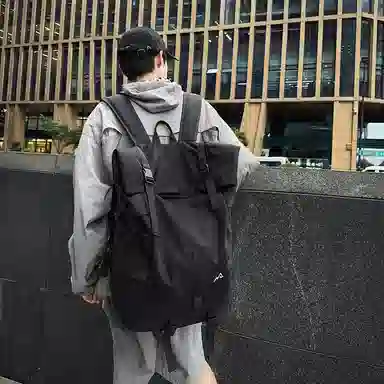 醇龙 大容量篮球潮牌运动旅行背包旅游包 牛津布 双肩包 常规 男女同款情侣款 黑色/灰色