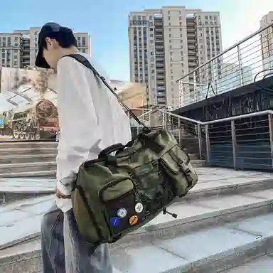 醇龙 多功能休闲时尚拉链开合 尼龙 旅行包 男女同款情侣款 多色