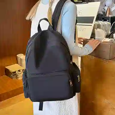 醇龙 韩版纯色简约轻便 尼龙布 双肩包 常规 男女同款情侣款 多色