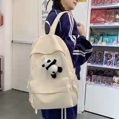 醇龙 尼龙男女通用多色日系极简风纯色简约百搭大容量双肩包