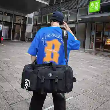 醇龙 大容量多功能干湿分离带独立鞋仓 牛津布 旅行包 男女同款情侣款 黑/黄/灰/白/紫/粉/青绿/桔红