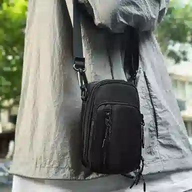 醇龙 潮流休闲 尼龙 手机包 男女同款情侣款 黑色/白色/桔色/绿色