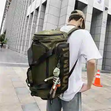 醇龙 大容量多功能干湿分离带独立鞋仓 尼龙 旅行包 男女同款情侣款 黄/青绿/卡其/军绿/粉/黑