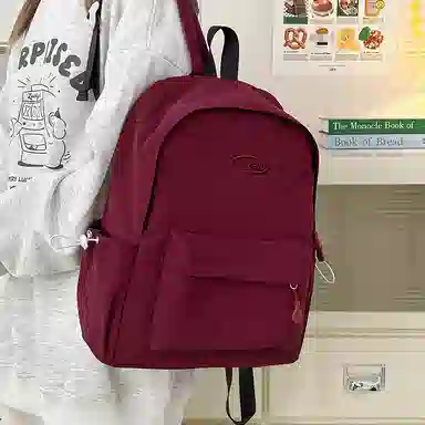 醇龙 轻便简约纯色背包休闲百搭大学生 尼龙 双肩包 男女同款情侣款 多色