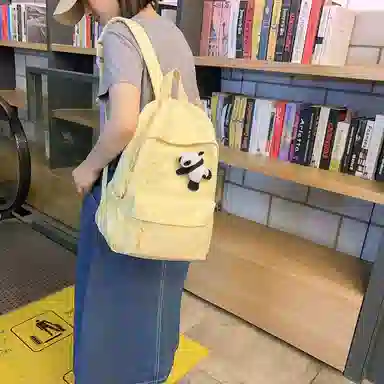 醇龙 尼龙男女通用多色日系极简风纯色简约百搭大容量双肩包