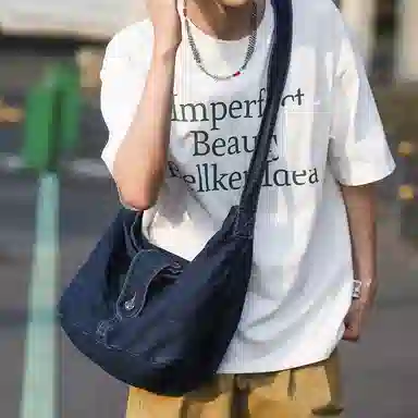 醇龙 男女通用 斜挎单肩包 牛仔布 大容量百搭 多色