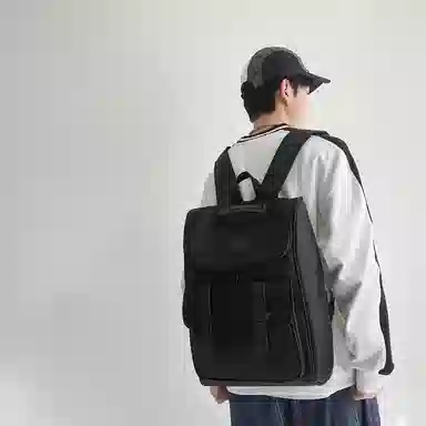 醇龙 小众设计时尚洋气大学生百搭双肩包 大容量简约大号 小号 情侣 男女通用