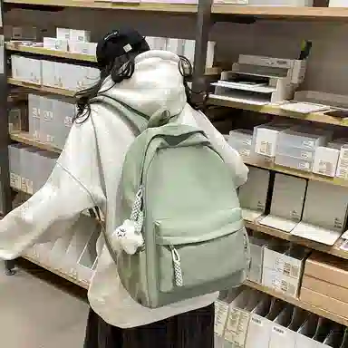 醇龙  简约纯色大容量 尼龙 男女通用 多色 背包双肩包