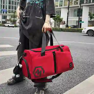 醇龙 多口袋 大容量 干湿分离 尼龙布 单肩斜挎旅行包 常规 男女同款情侣款 黑/卡其/粉/黄/红/青绿/蓝/军绿