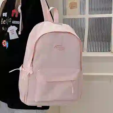 醇龙 轻便简约纯色背包休闲百搭大学生 尼龙 双肩包 男女同款情侣款 多色