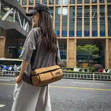 醇龙 纯色高级潮流百搭 尼龙 单肩包 常规 男女同款情侣款 多色