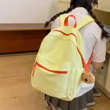 醇龙 男女通用 多色 尼龙 百搭通勤撞色大容量 双肩包