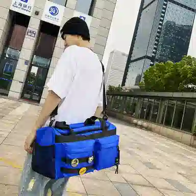 醇龙 大容量干湿分离时尚休闲 尼龙布 单肩包 男女同款情侣款 黑/青绿/黄/蓝/军绿/粉/卡其