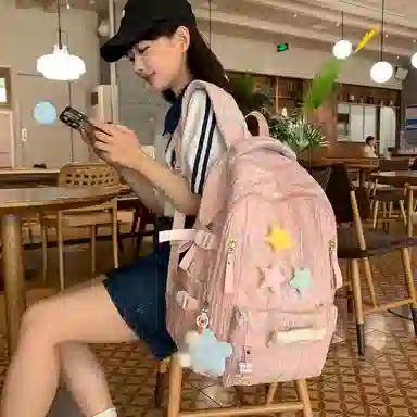 醇龙 百搭简约大容量减负旅行 双肩包 尼龙 女款 多色