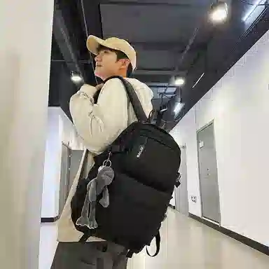 醇龙 尼龙 男女通用 多色 拉链开合大容量 双肩包
