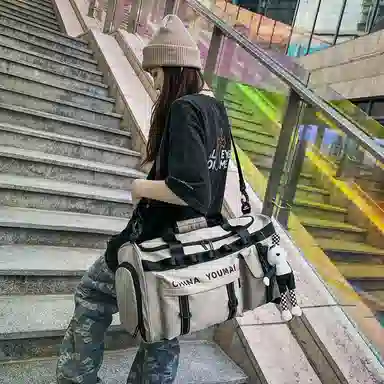 醇龙 多功能大容量干湿分离多功能 尼龙布 旅行包 男女同款情侣款 黑/青绿/军绿/红/黄/卡其/粉