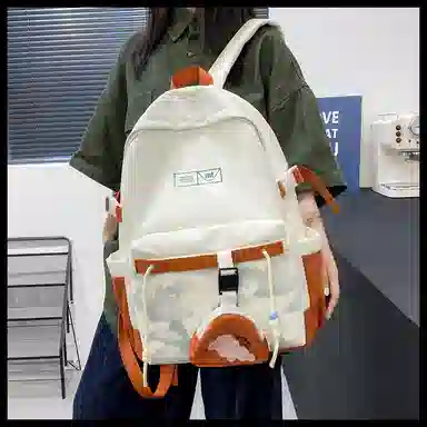 醇龙 中式国风书包小清新初高中女生森系男大学生短途 尼龙 双肩包 常规 男女同款情侣款 多色