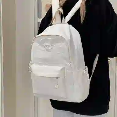 醇龙 轻便简约纯色背包休闲百搭大学生 尼龙 双肩包 男女同款情侣款 多色