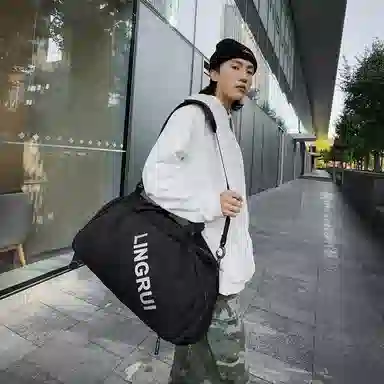 醇龙 多功能运动大容量 尼龙 旅行包 男女同款情侣款 黑色/卡其色/灰色