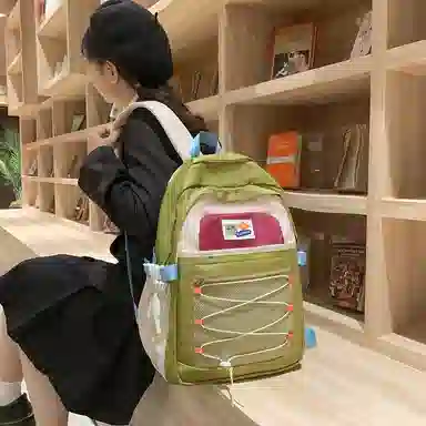 醇龙  尼龙男女通用多色露营多巴胺双肩包电脑大容量