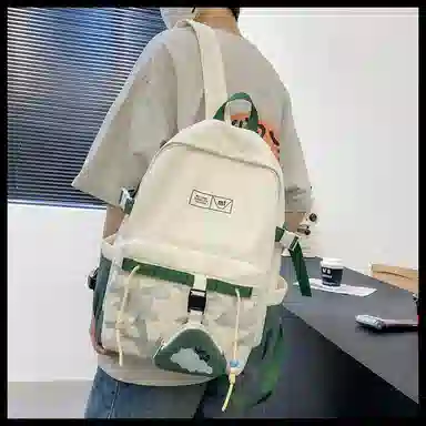 醇龙 中式国风书包小清新初高中女生森系男大学生短途 尼龙 双肩包 常规 男女同款情侣款 多色