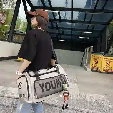 醇龙 大容量多功能干湿分离带独立鞋仓 尼龙 旅行包 男女同款情侣款 黄/青绿/卡其/军绿/粉/黑