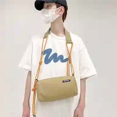 醇龙 休闲防水通勤包 超纤面料 单肩包 常规 男女同款情侣款 白色/黑色/卡其色/绿色