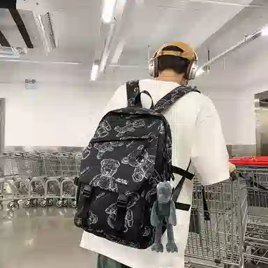 醇龙 大容量简约 尼龙 男女通用 双肩包 多色